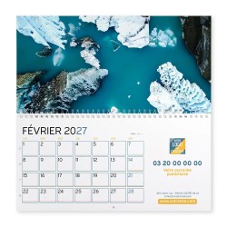 Calendrier mural (33x32 cm) personnalisé - Vue du ciel
