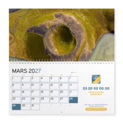 Calendrier mural (33x32 cm) personnalisé - Vue du ciel