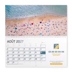 Calendrier mural (33x32 cm) personnalisé - Vue du ciel