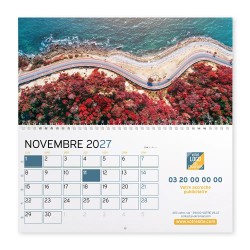 Calendrier mural (33x32 cm) personnalisé - Vue du ciel