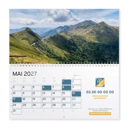 Calendrier mural (33x32 cm) personnalisé - Patrimoine France