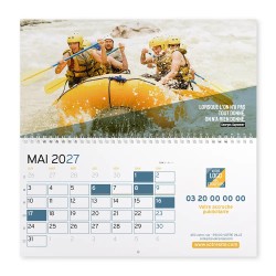 Calendrier mural (33x32 cm) personnalisé - Logo intégré Au bureau