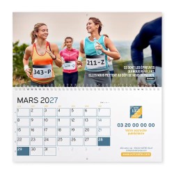 Calendrier mural (33x32 cm) personnalisé - Citations sport