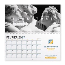 Calendrier mural (33x32 cm) personnalisé - Arts