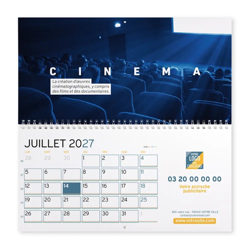 Calendrier mural (33x32 cm) personnalisé - Arts
