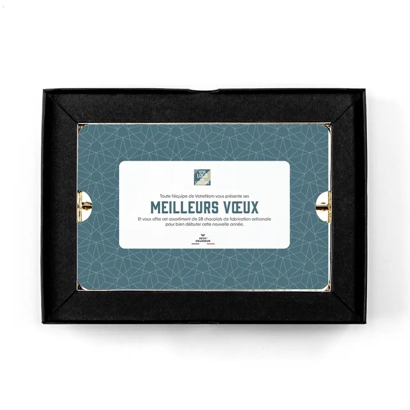 Coffret personnalisé calendrier et chocolats artisanaux - Trilogie Alinéa