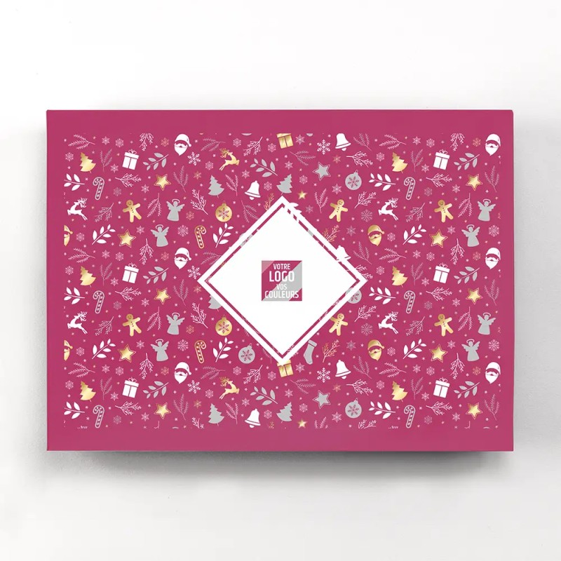 Coffret personnalisé calendrier et chocolats artisanaux - Trilogie Réveillon
