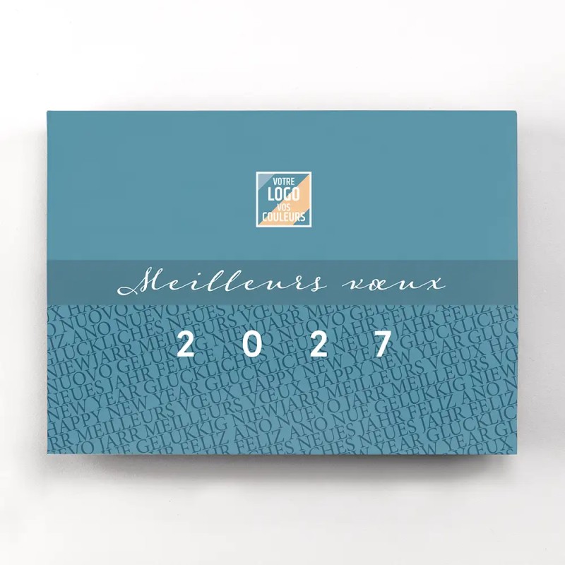 Coffret personnalisé calendrier et caramel artisanaux - Trilogie Typo