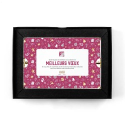 Coffret personnalisé calendrier et caramel artisanaux - Trilogie Réveillon
