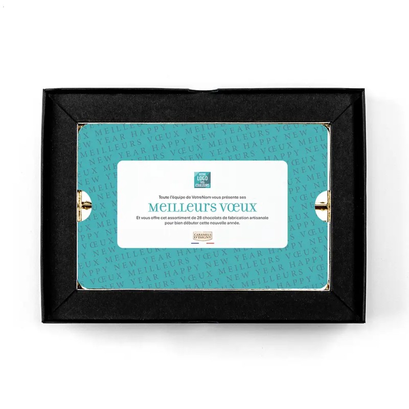 Coffret personnalisé calendrier et caramel artisanaux - Trilogie Arabesque