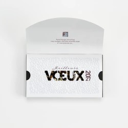 Boîte personnalisée avec 9 papillotes chocolat - Typo