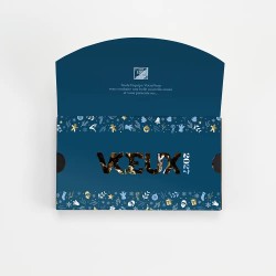 Boîte personnalisée avec 9 papillotes chocolat - Réveillon