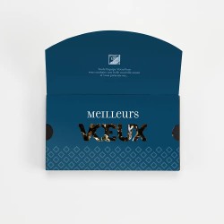 Boîte personnalisée avec 9 papillotes chocolat - Carrelis