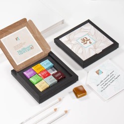 Boîte personnalisée avec 9 caramels artisanaux - Caramix Esquisse