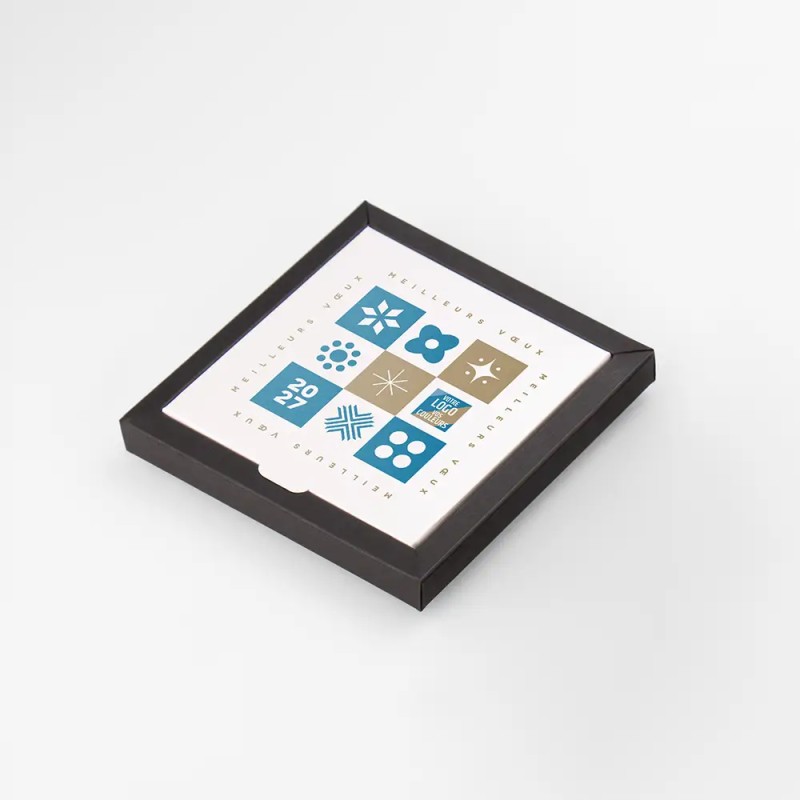 Boîte personnalisée avec 9 caramels artisanaux - Caramix Patchwork