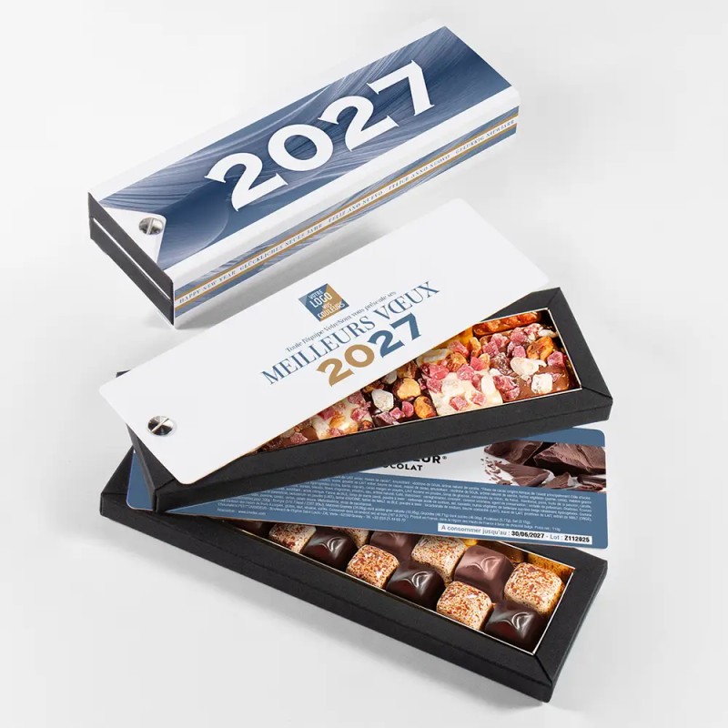 Boîte personnalisée avec chocolats artisanaux - Nuancier Lithésia
