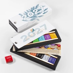 Boîte personnalisée avec caramels artisanaux - Nuancier Aquarelle