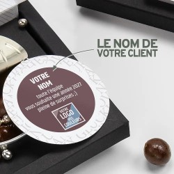 Boîte surprise personnalisée avec chocolats - MagicBox Typo