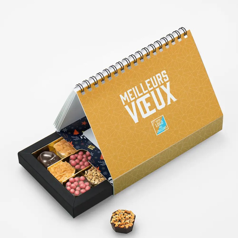 Coffret personnalisé calendrier et chocolats artisanaux - Calcao Alinéa