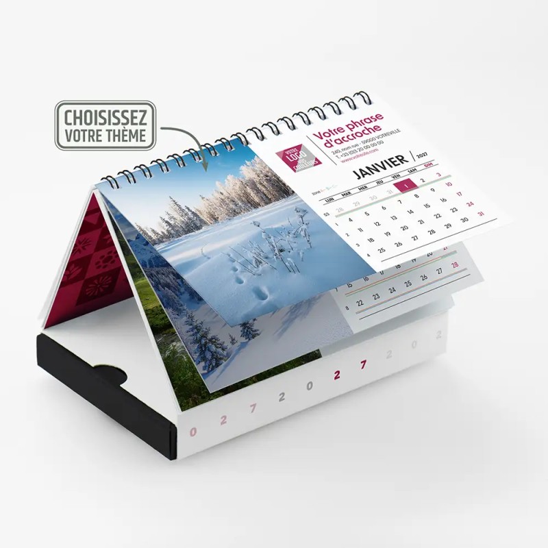 Coffret personnalisé calendrier et chocolats artisanaux - Calcao Patchwork