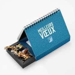 Coffret personnalisé avec calendrier et papillotes de chocolat - Calcao Alinéa