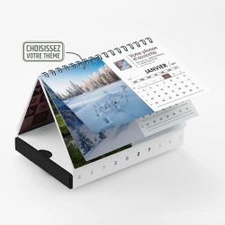 Coffret personnalisé avec calendrier et papillotes de chocolat - Calcao Patchwork