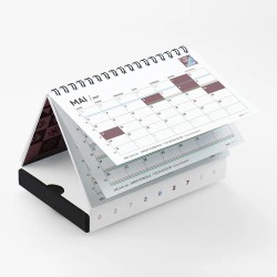 Coffret personnalisé avec calendrier et papillotes de chocolat - Calcao Patchwork