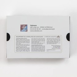 Coffret personnalisé avec calendrier et papillotes de chocolat - Calcao Patchwork