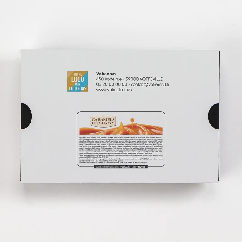 Coffret personnalisé calendrier et caramels artisanaux - Calcao Patchwork