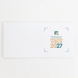 Carte de vœux carrée personnalisée dorure - Jade