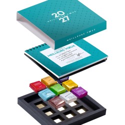 Coffret personnalisé calendrier et caramel artisanaux - Duologie Lattice