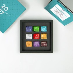 Coffret personnalisé calendrier et caramel artisanaux - Duologie Lattice