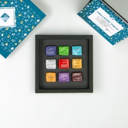 Coffret personnalisé calendrier et caramel artisanaux - Duologie Réveillon
