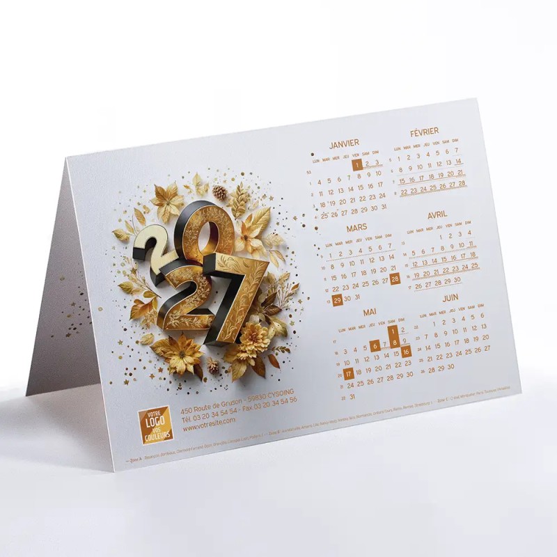 Carte calendrier Caléo - Précieuse