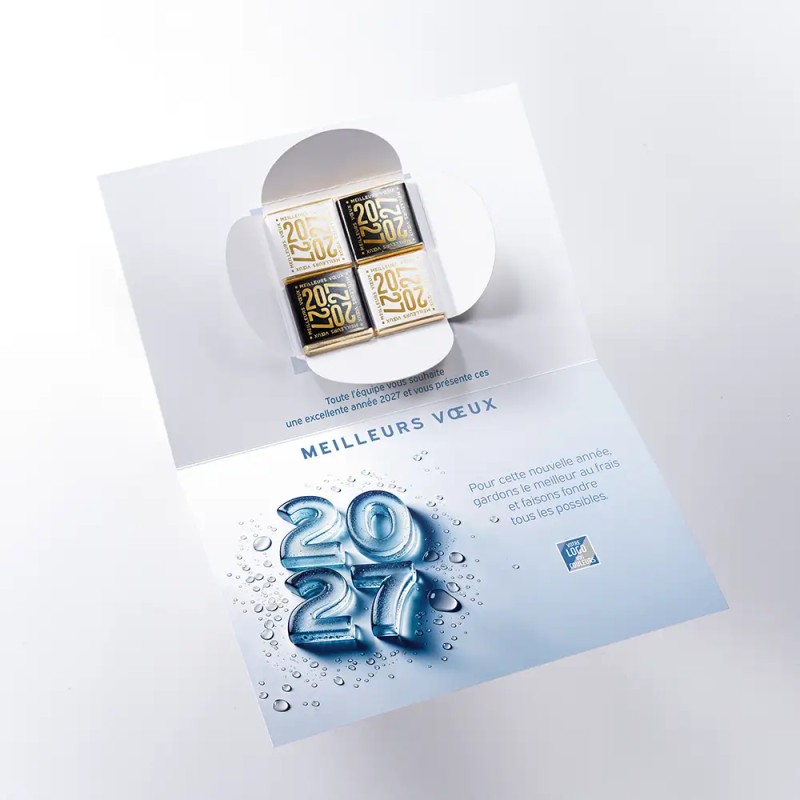 Carte calendrier avec chocolats Caléo - Nevea