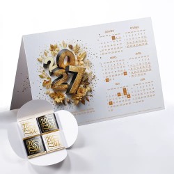 Carte calendrier avec chocolats Caléo - Précieuse
