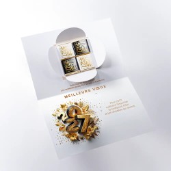 Carte calendrier avec chocolats Caléo - Précieuse
