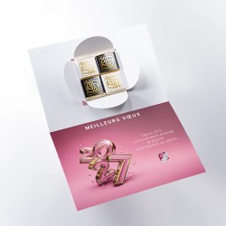 Carte calendrier avec chocolats Caléo - Nerea