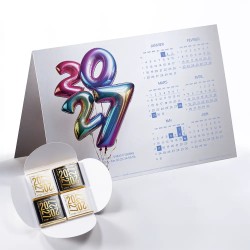Carte calendrier avec chocolats Caléo - Helium