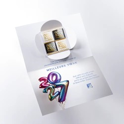 Carte calendrier avec chocolats Caléo - Helium