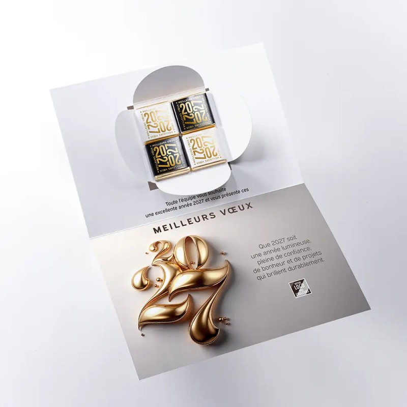 Carte calendrier avec chocolats Caléo - Aurum