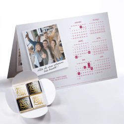 Carte calendrier avec chocolats Caléo - Vos photos