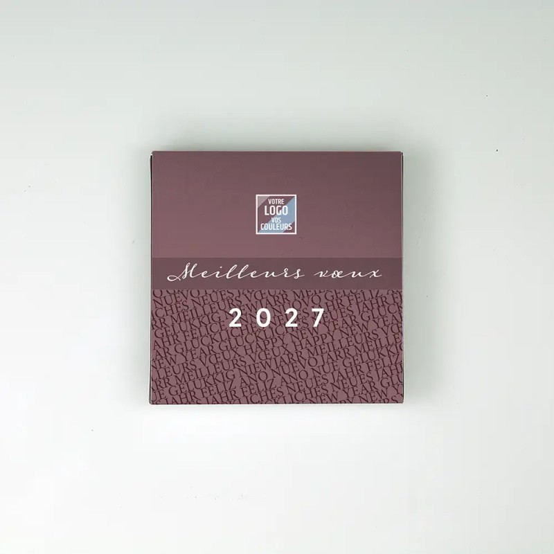Coffret personnalisé calendrier et caramel artisanaux - Duologie Typo