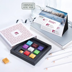 Coffret personnalisé calendrier et caramel artisanaux - Duologie Alinéa
