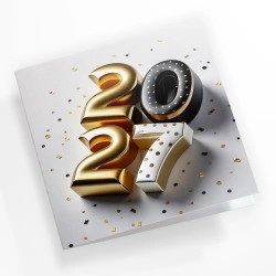 Carte de vœux personnalisée carrée - Confetti