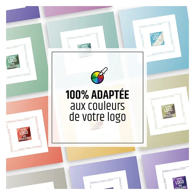 Carte de vœux personnalisée carrée - Lumen