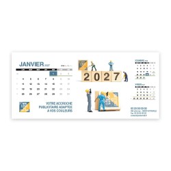 Calendrier chevalet support de téléphone Supra (22,8x10,3cm)  - Logo intégré Miniature