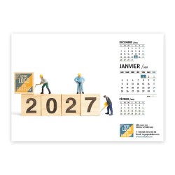 Calendrier chevalet A5 (21x15 cm) personnalisé - Logo intégré Miniature