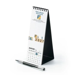 Calendrier chevalet vertical (21x7,5 cm) personnalisé - Logo intégré Miniature