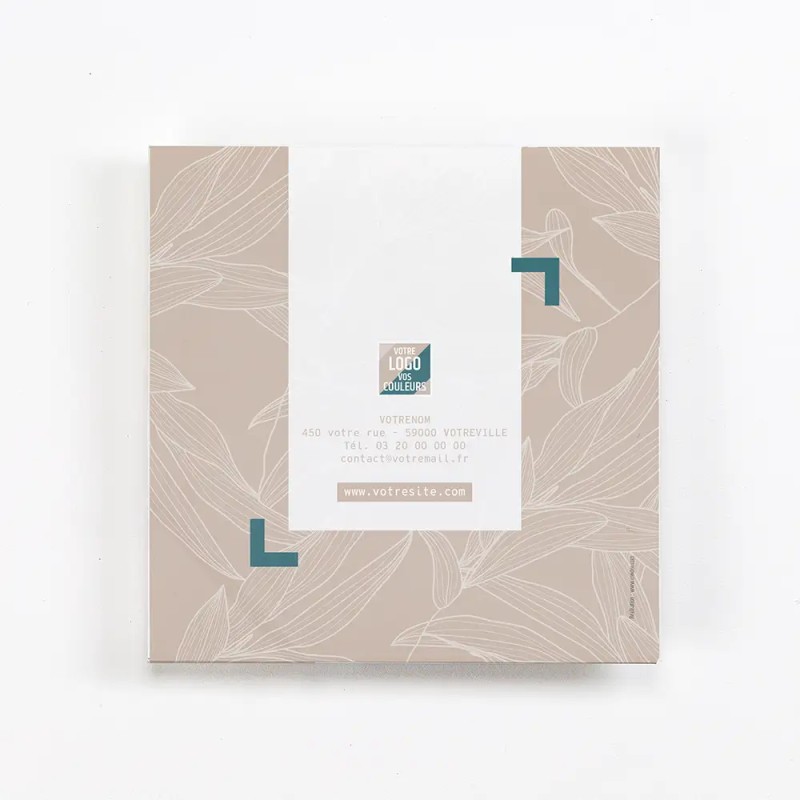 Carte de vœux personnalisée avec chocolats - Ecrin Esquisse